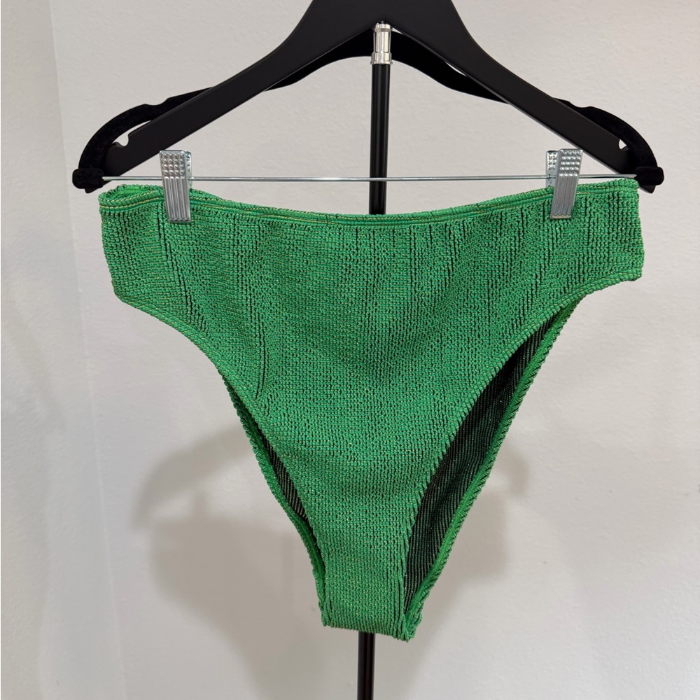 Good American Emerald Green Knit Bikini Bottom